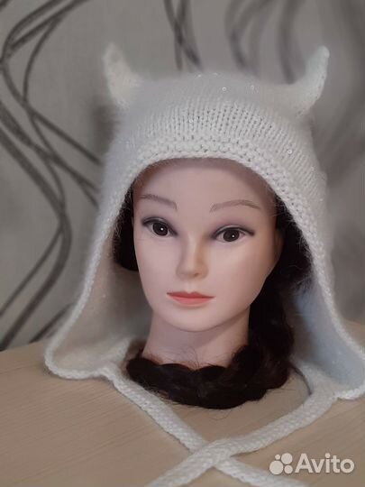 Шапка вязаная ручная работа