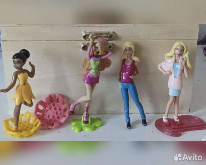Kinder фигурки barbie, winx,принцессы Дисней и феи