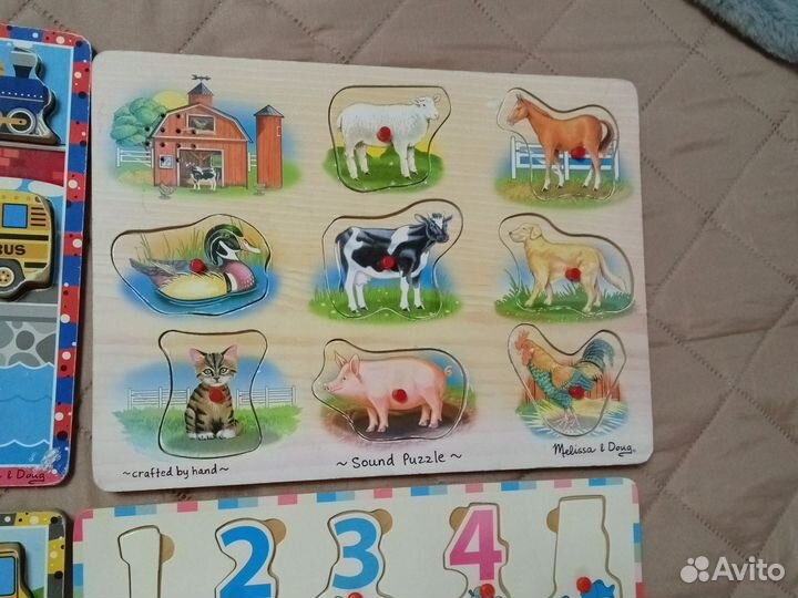 Музыкальный пазл, вкладыши Melissa Doug