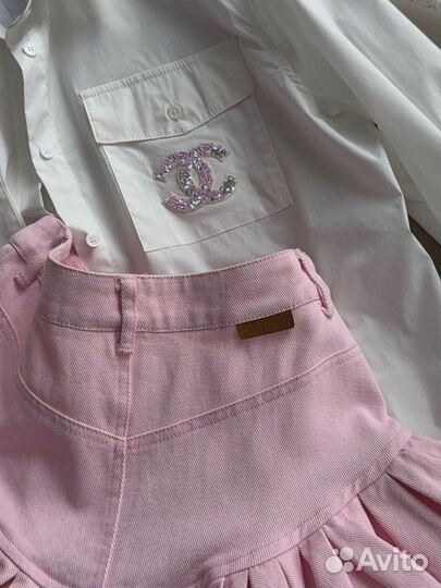 Юбка джинсовая розовая пышная Zimmerman