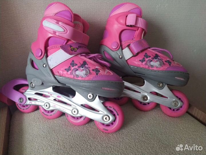 Детские ролики раздвижные и защита вся полностью