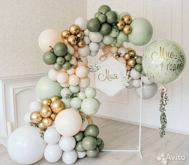 Шары на день рождения 1 годик, фотозоны