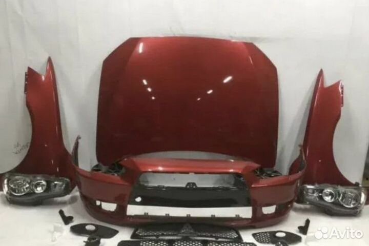 Mitsubishi lancer 10 бампер крыло капот фара