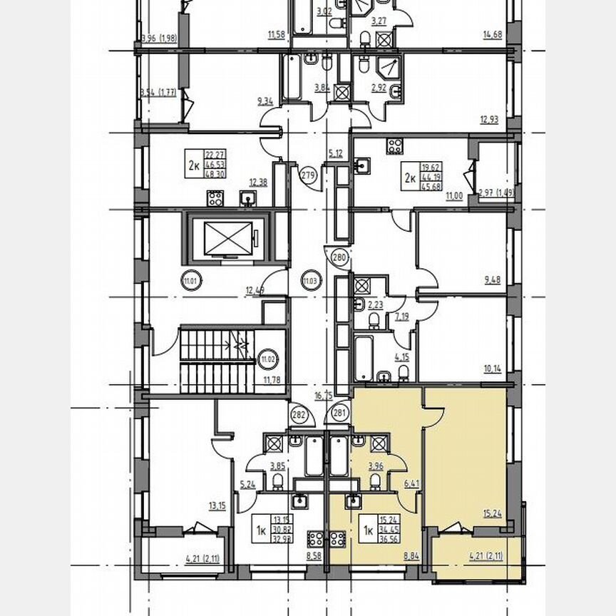 1-к. квартира, 36,6 м², 11/12 эт.