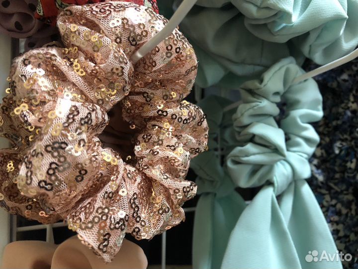 Резинки бантики для волос ручной работы