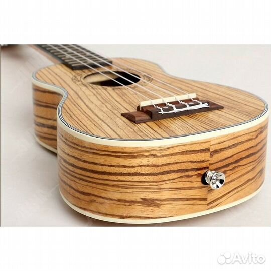 Укулеле концерт Alina UK-Zebra24 EQ, чехол в компл