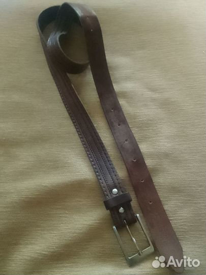 Ремень кожаный брючный 120см