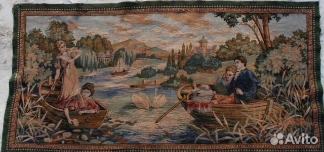 Гобелен. Германия. Лебеди.1953 год. Размер 65х140