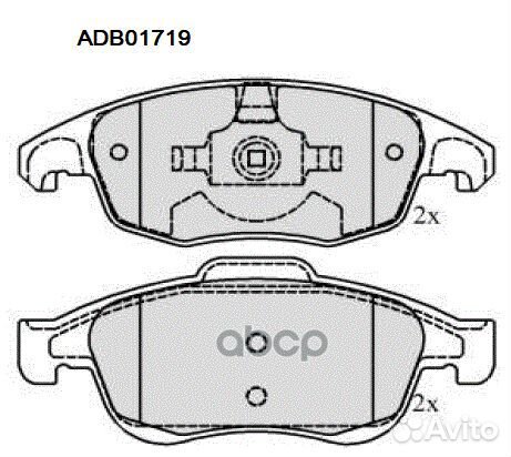 Колодки тормозные дисковые перед ADB01719 A