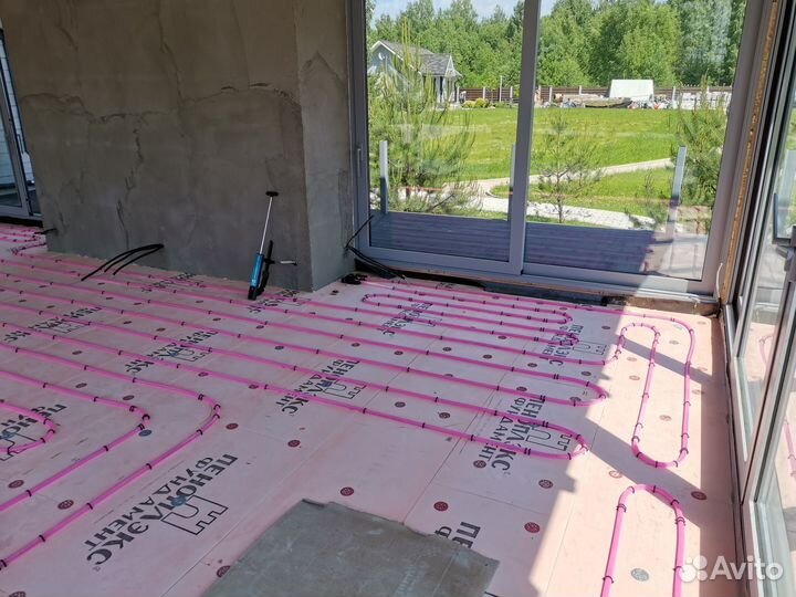 Монтаж электро-водяного теплого пола под ключ