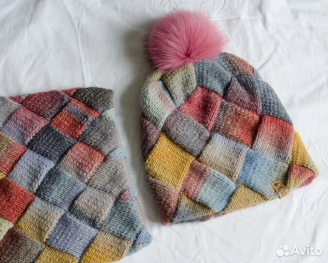 Шапка и снуд женские зимние вязаные