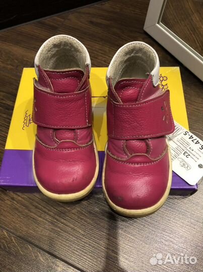 Ботинки натуральная кожа 23 размер (15см)