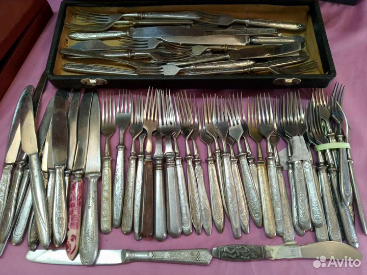 Ложки вилки ножи нерж алюминий СССР