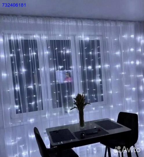 Гирлянда штора новогодняя