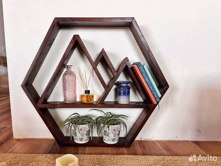 Полка Горы Соты Подставка для украшений гексагон