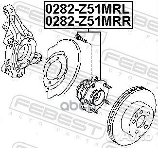 Ступица передняя левая 0282-Z51MRL Febest