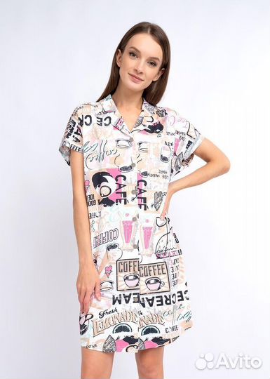 Халат-рубашка женский, Clever,р.48