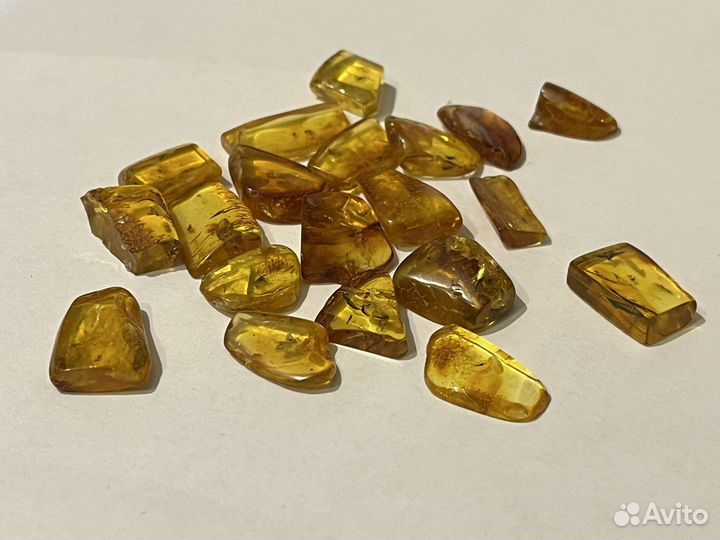Янтарь с инклюзами Лот из 20 кусочков
