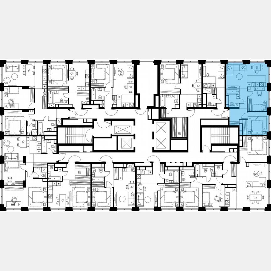3-к. квартира, 55,7 м², 36/64 эт.