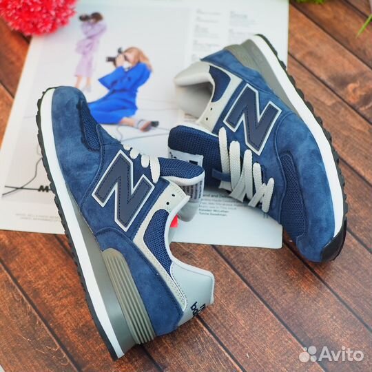 New balance 574 в синем цвете