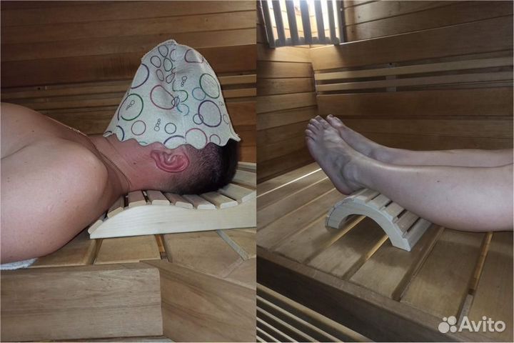 Подголовник подножник для бани, вешалки,лавки Липа
