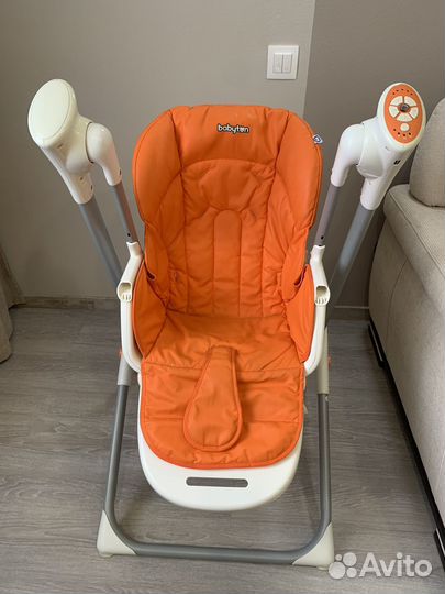 Стул для кормления 2 в 1 Baby Go музыка качели