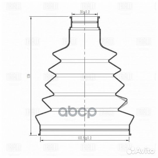 Пыльник шруса peugeot boxer (06) 2.2HDi (наруж