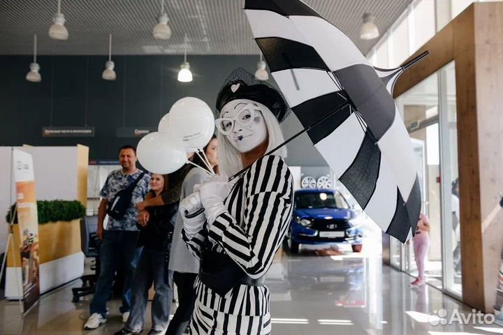 Мимы Перфоманс Челябинск Аниматоры Встреча гостей