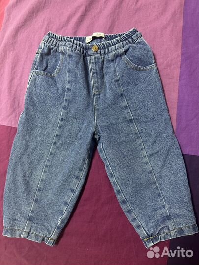 Джинсы zara 92 утепленные