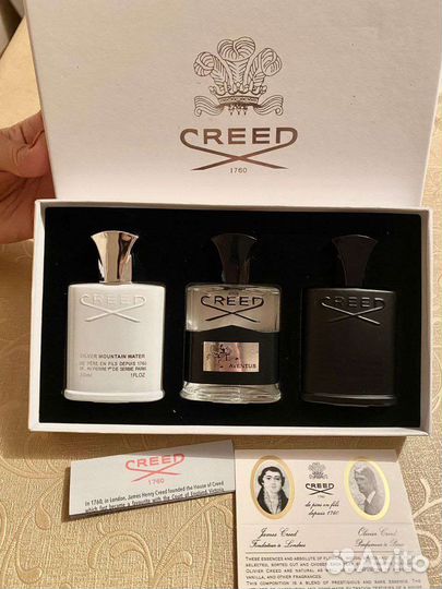 Подарочный мужской набор парфюма Creed 3x30 ml