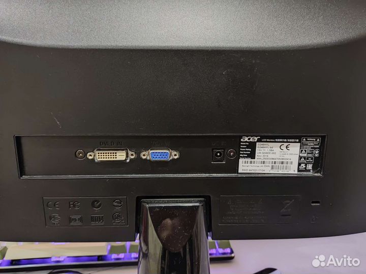 Монитор Acer 71 гц G246HYLbd