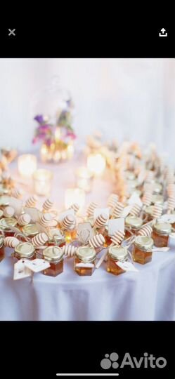 Подарки гостям на свадьбу медовые