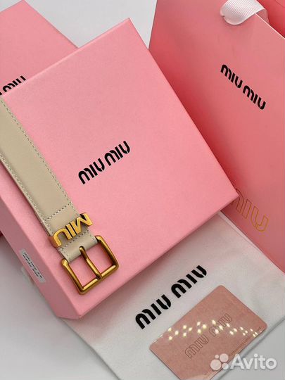 Ремень Miu Miu натуральная кожа