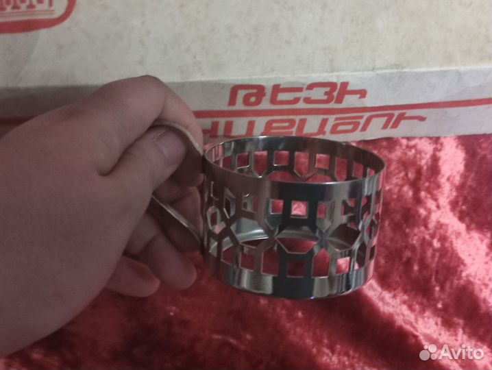 Подстаканники СССР мельхиор чайный набор Армения