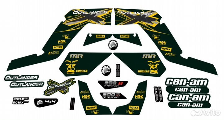 BRP G1 can-am, наклейки на квадроцикл