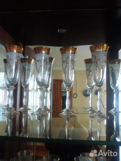 Фужеры чешские оригинал лепка