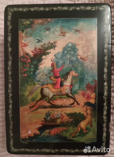 Шкатулка Мстёра винтаж с авторской росписью