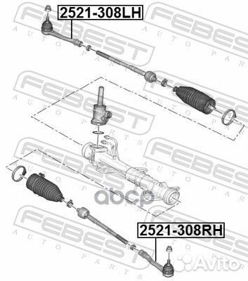 Наконечник рулевой правый 2521308LH Febest