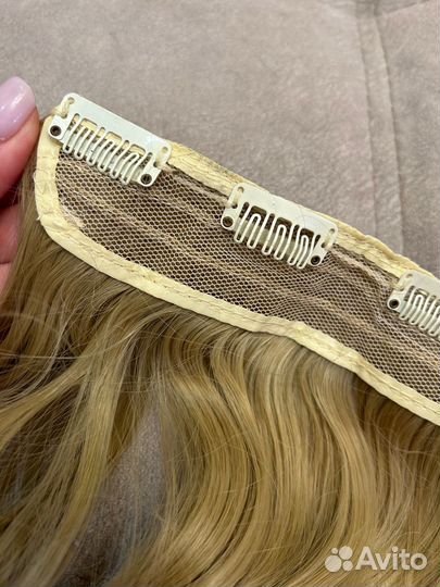 Волосы на заколках шиньон локоны 40 см