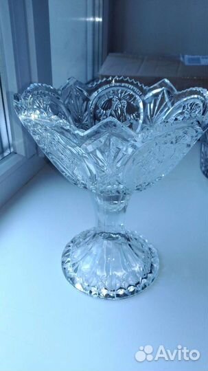 Хрусталь ваза,салатник, рюмки,креманки СССР