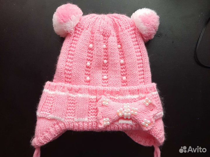 Шапка зимняя для девочки 44 46