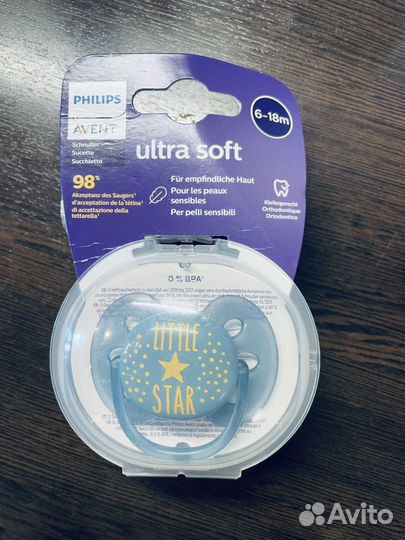 Пустышка соска Philips avent ultra soft 6-18