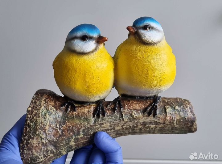 Садовая фигура подвесной декор Синички на ветке