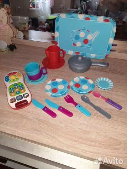 Игрушки пакетом посудка