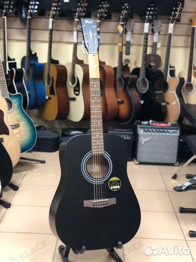 Акустическая гитара Cort AD810-BKS черная матовая
