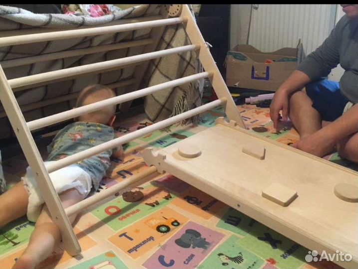 Треугольник Пиклера 2-х секц. с горкой-скалодромом