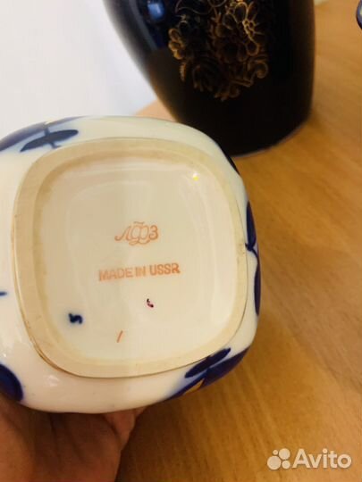 Вазы лфз Синие цветы Кобальт