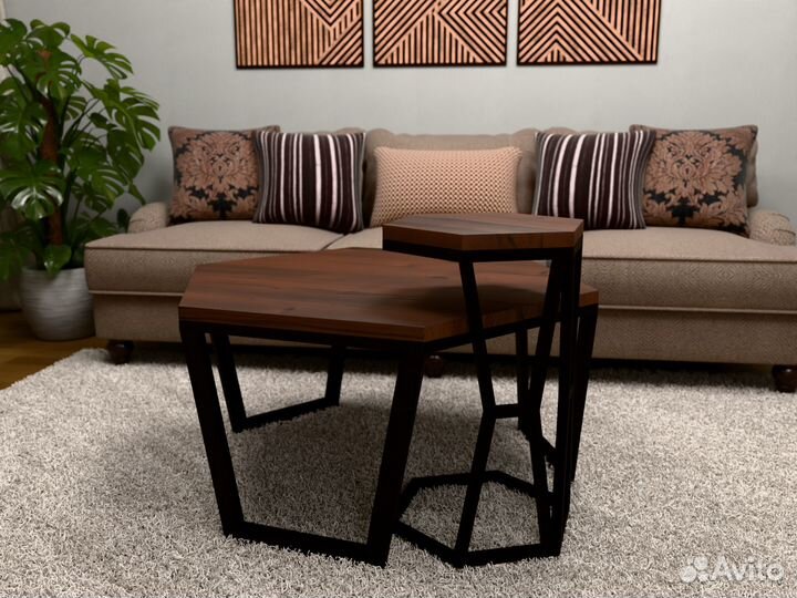 Приставной кофейный столик - цвет Кофе