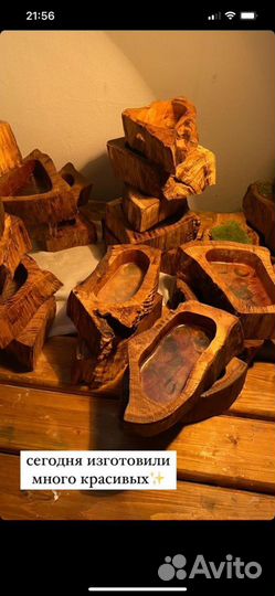 Подсвечник из дерева