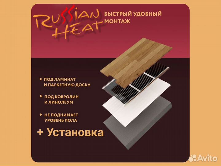 Нагревательная пленка Russian Heat 2 м